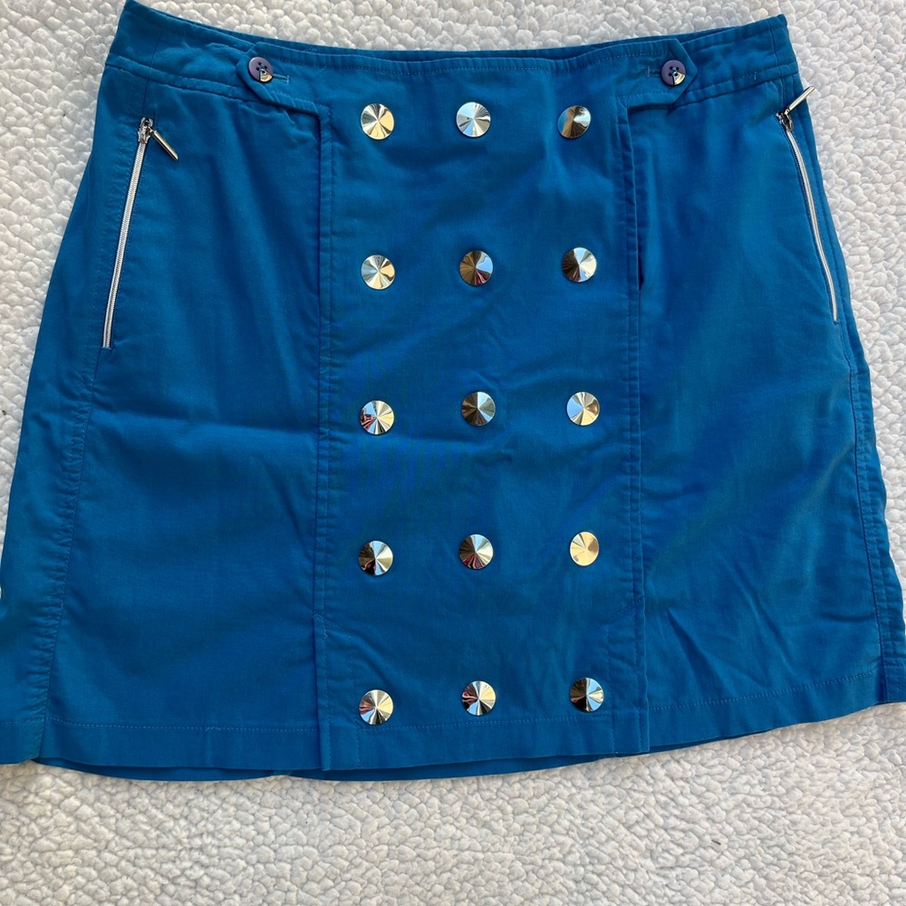 Jamie Sadock Blue Embellished Mini Skirt